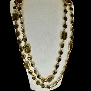 Chanel Vintage 1981 Chicklet Necklace in Smoke Grey